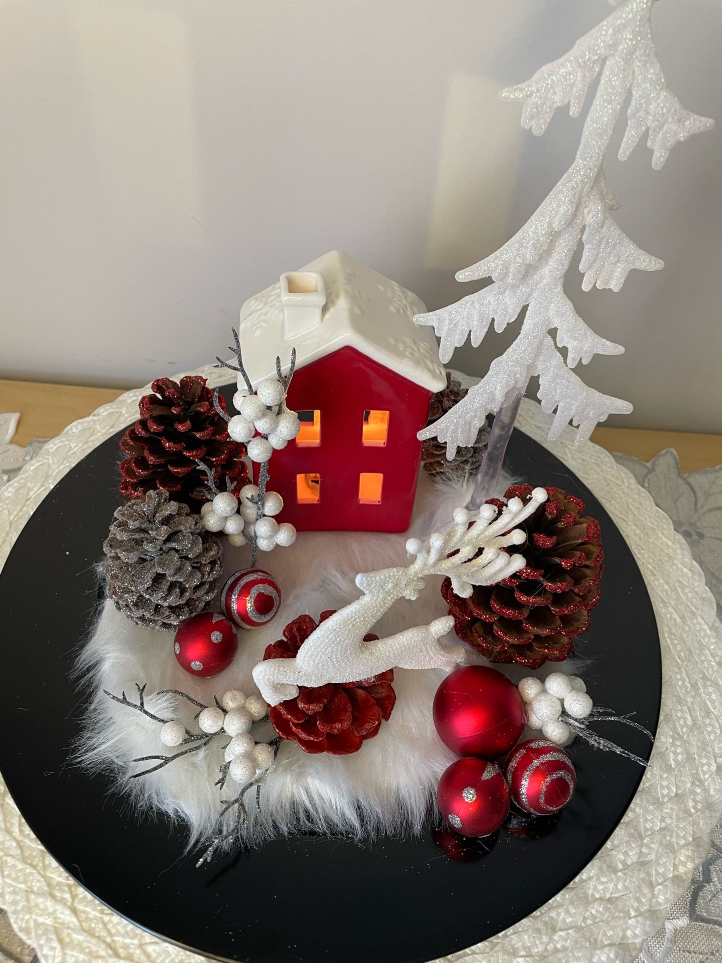 Centre de table " La maison du père noel"