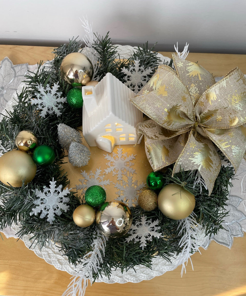 Centre de table " Le Village de Noel "