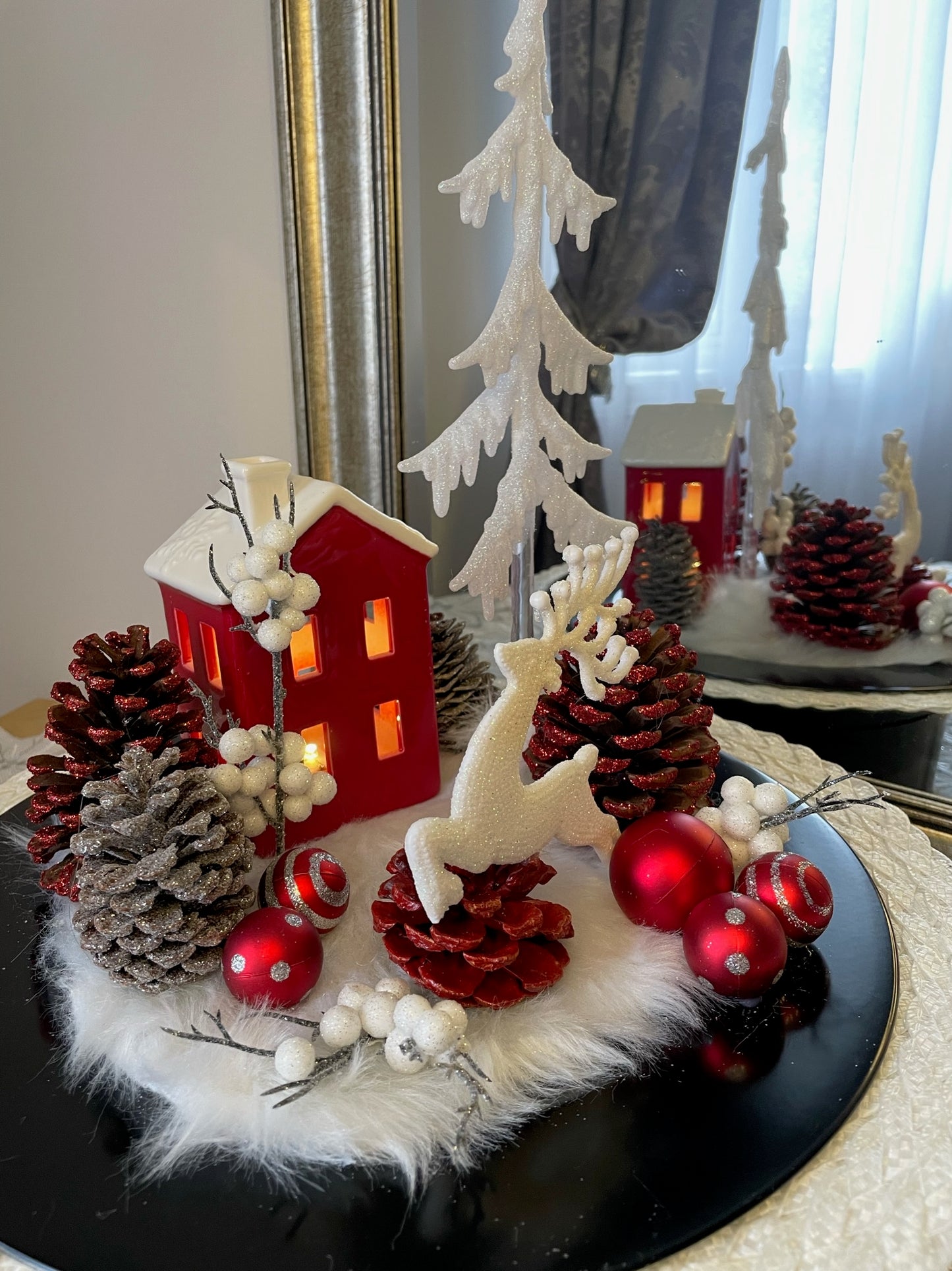 Centre de table " La maison du père noel"