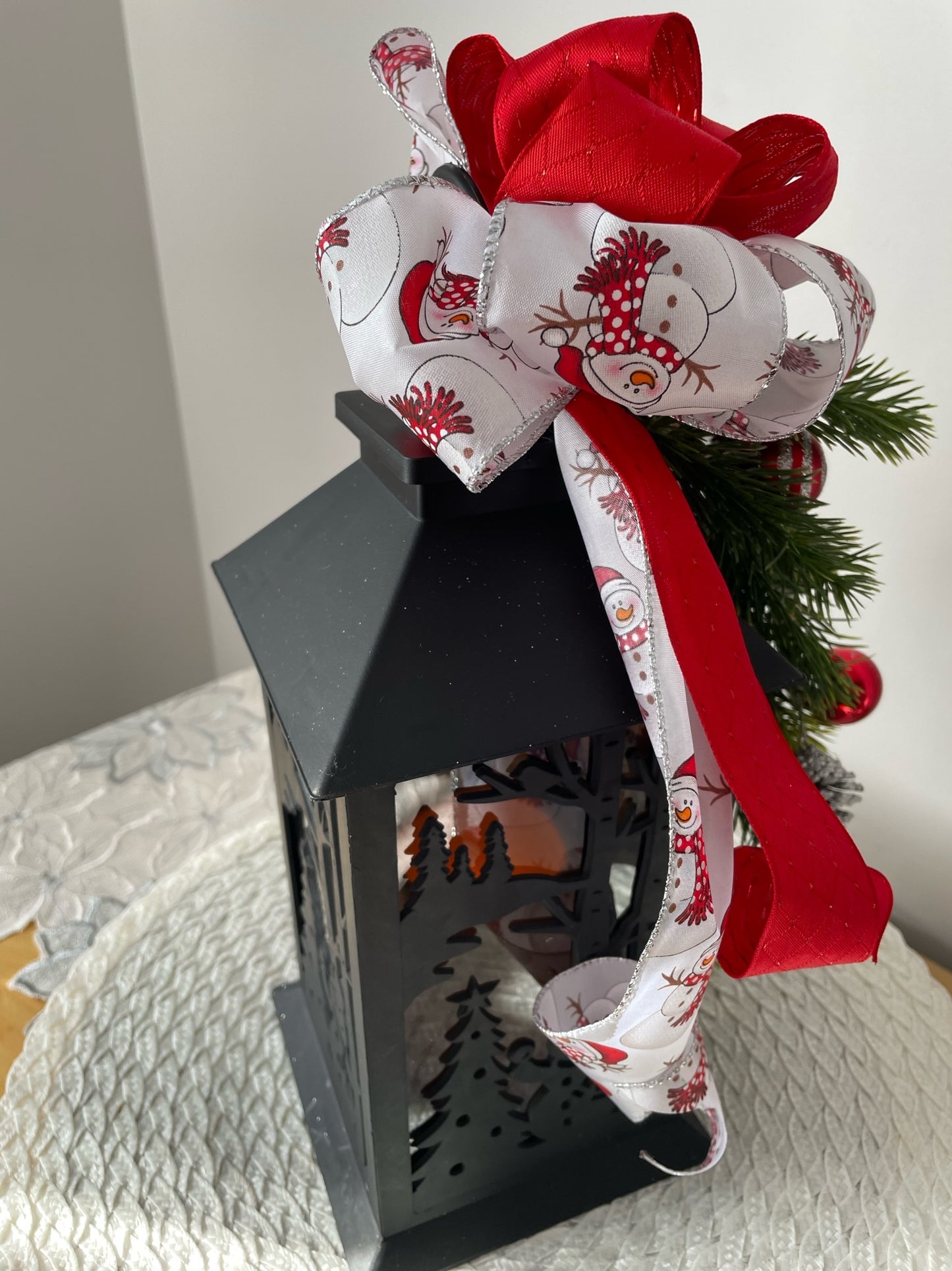 Lanterne Décorative " Le Bonhomme de neige "