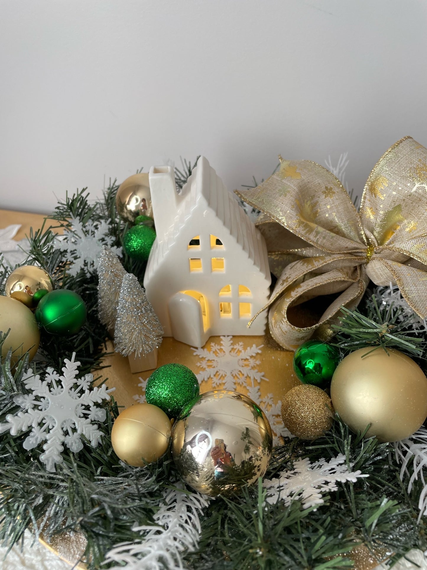 Centre de table " Le Village de Noel "