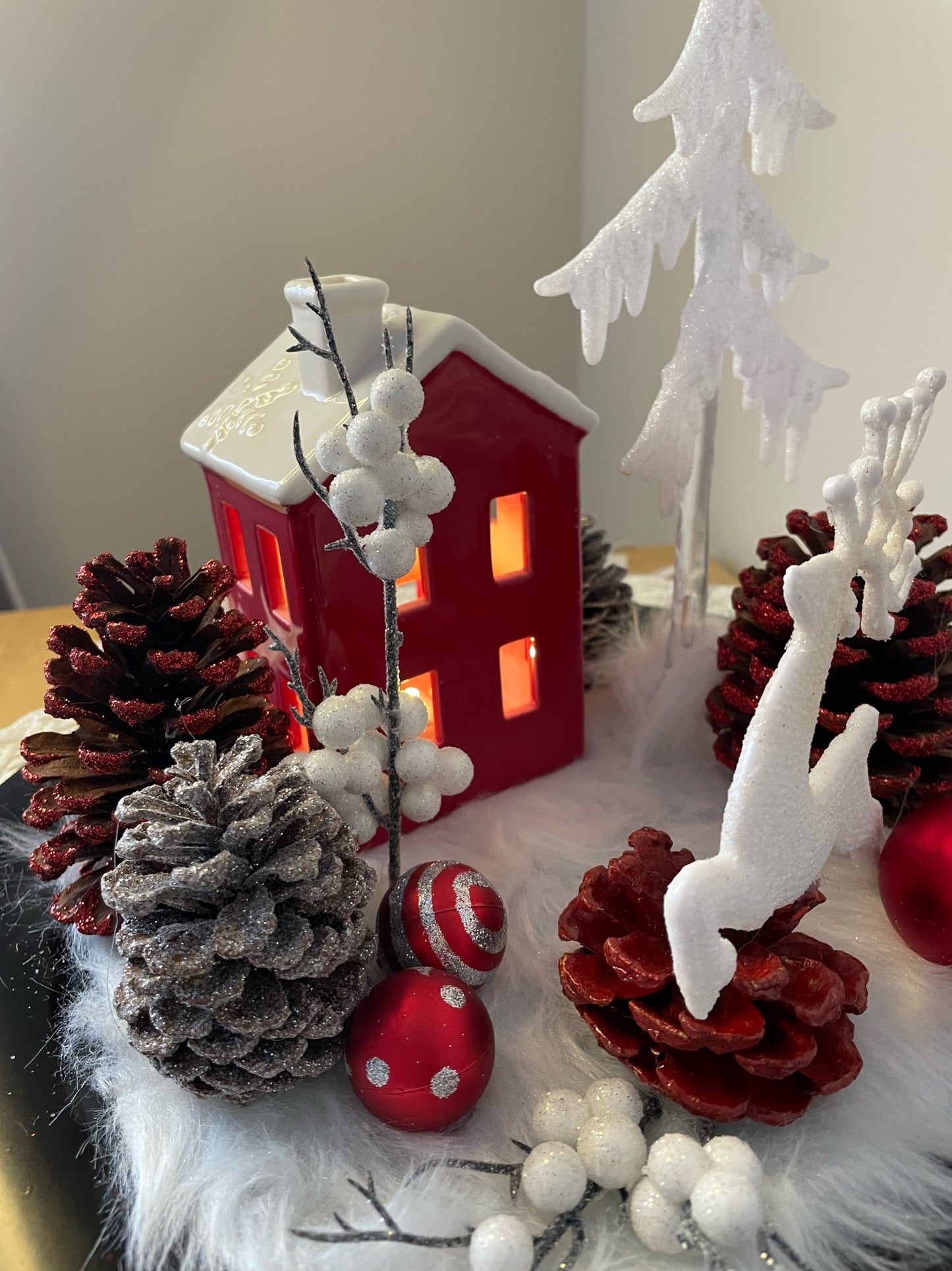 Centre de table " La maison du père noel"