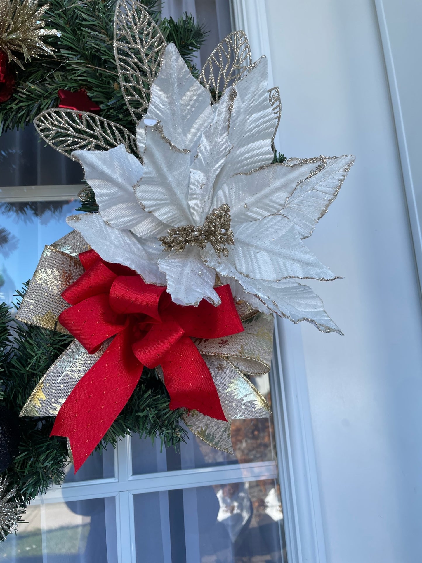 Couronne de Noël " La Poinsettia "
