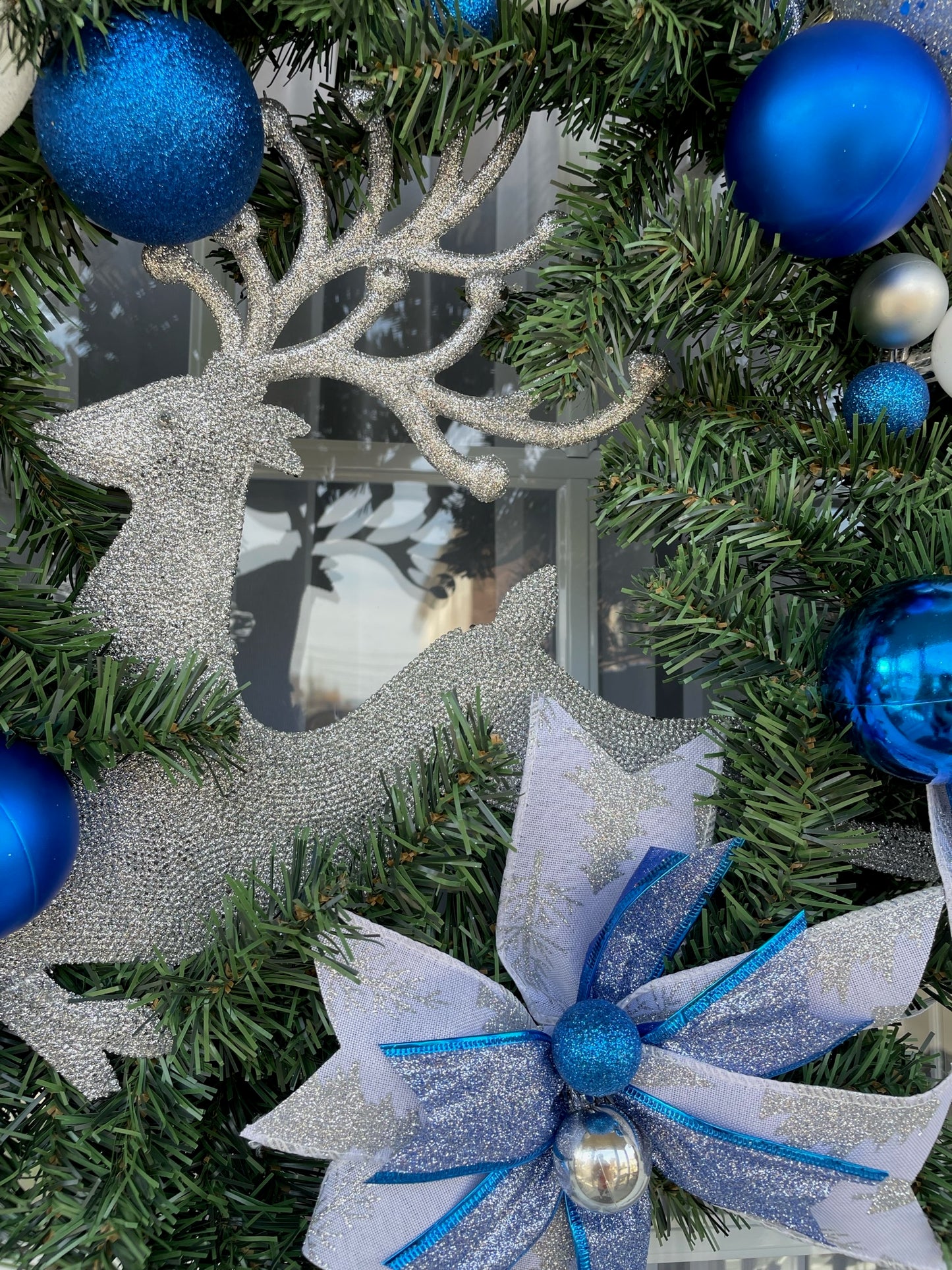 Couronne de Noël " Le cerf d'argent "