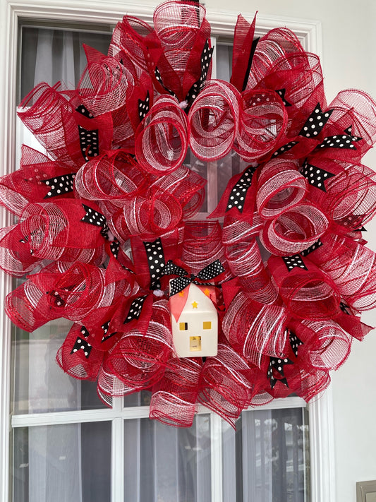 Couronne de Noël " La Maisonnette "