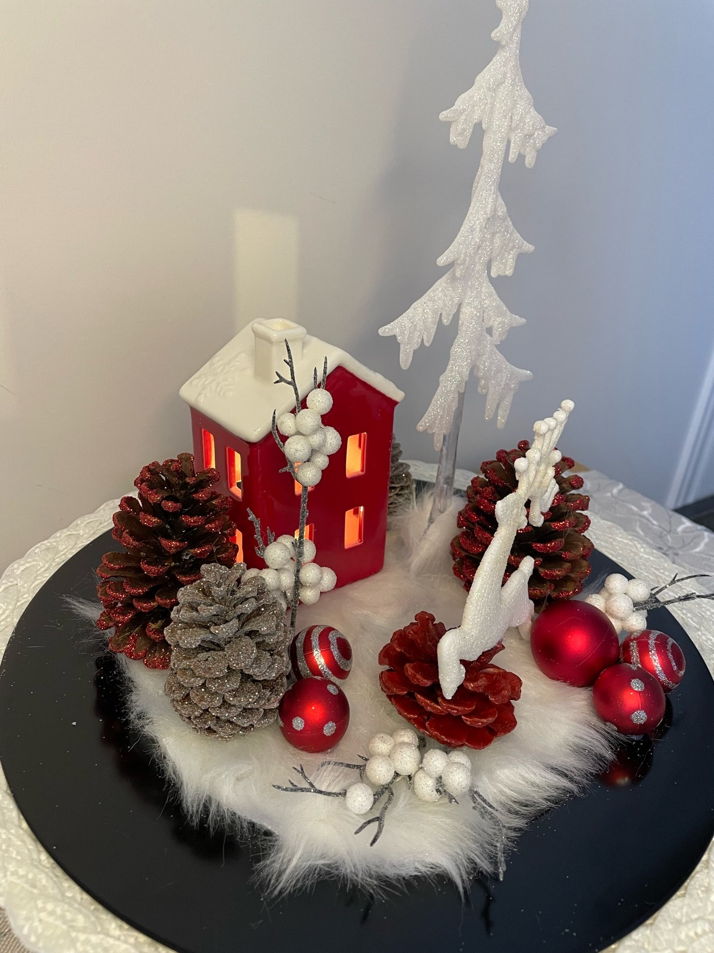 Centre de table " La maison du père noel"