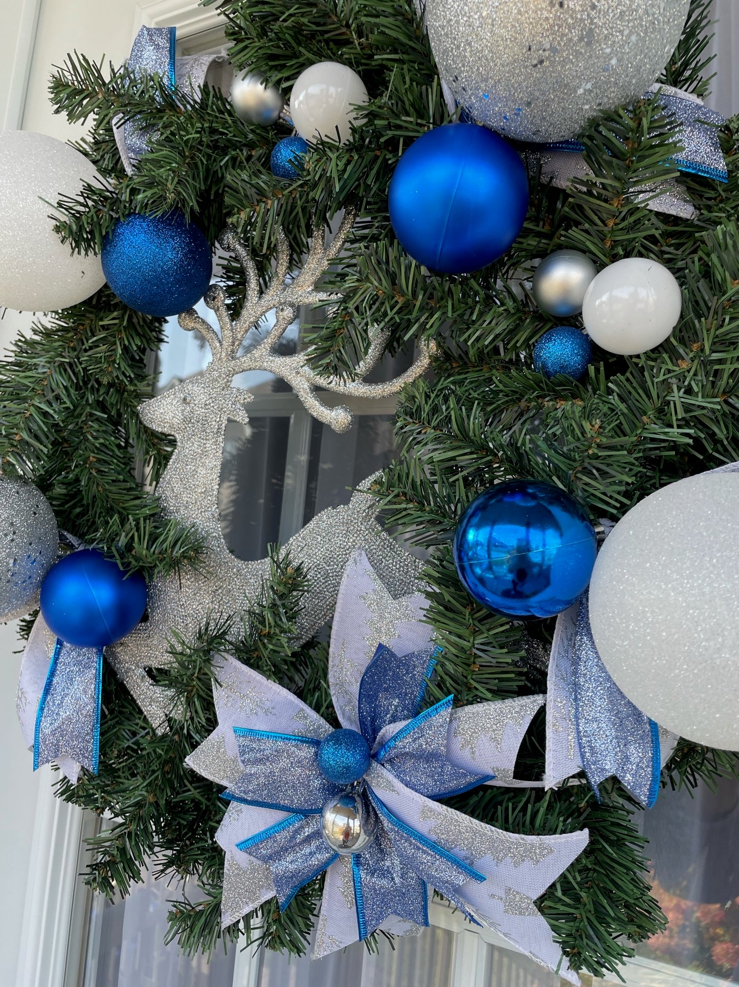 Couronne de Noël " Le cerf d'argent "