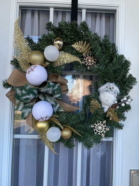 Couronne de Noël " Le Hibou "