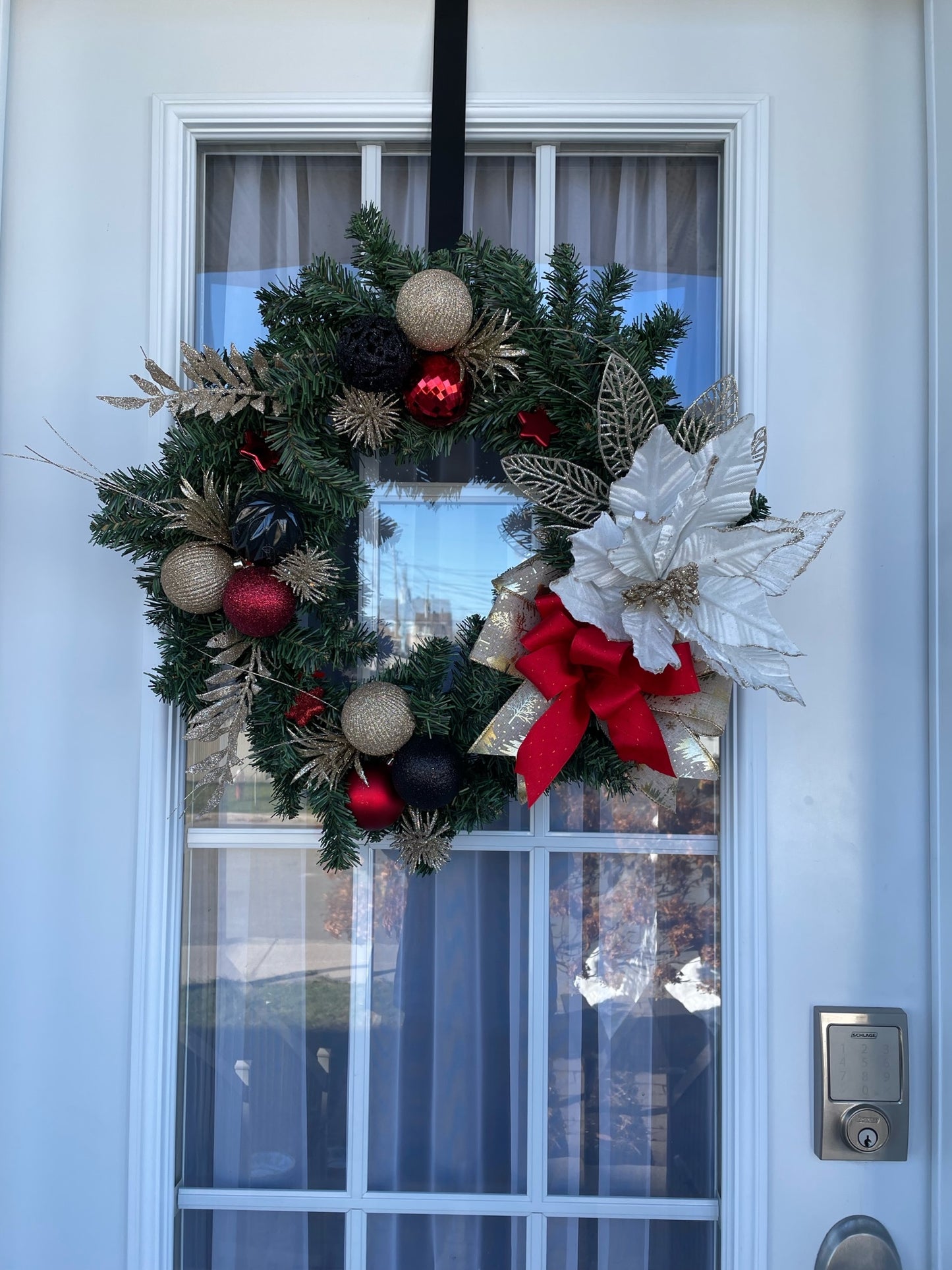 Couronne de Noël " La Poinsettia "