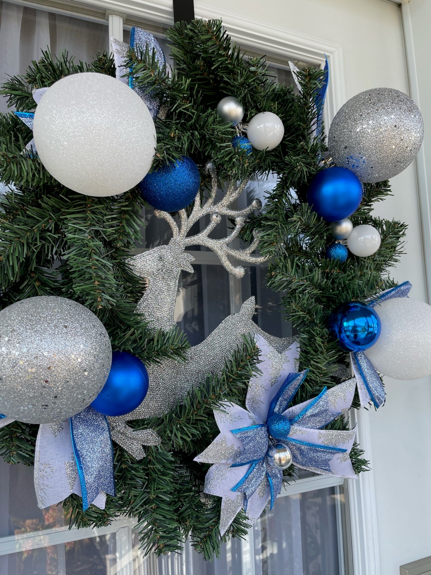 Couronne de Noël " Le cerf d'argent "