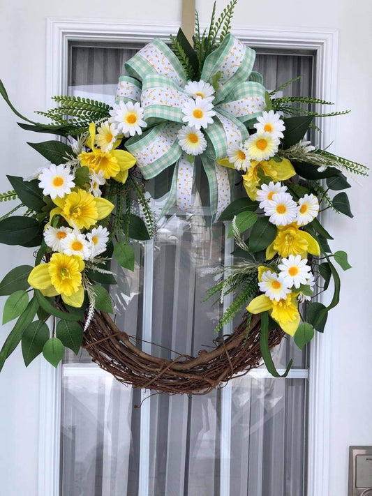 Couronnes Fleurs Jaune et marguerite