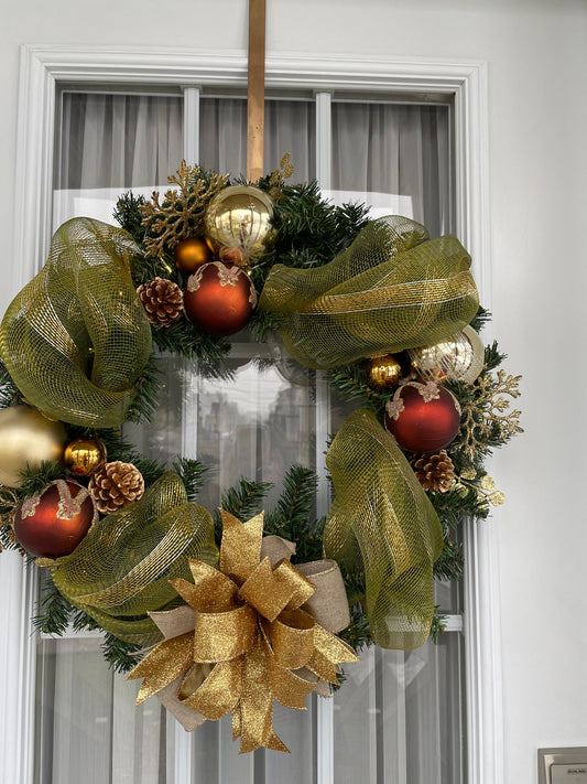 Couronnes de NOËL Boucle OR & lumières