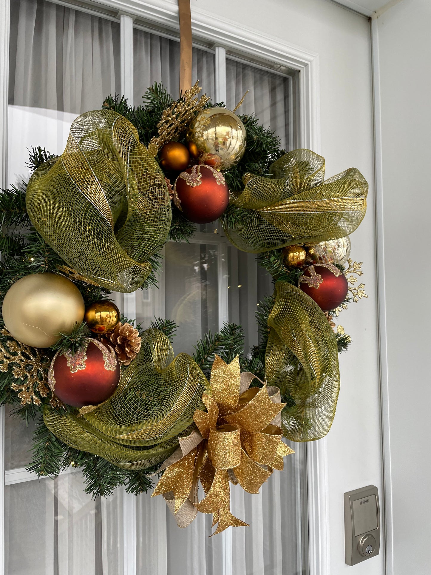 Couronnes de NOËL Boucle OR & lumières