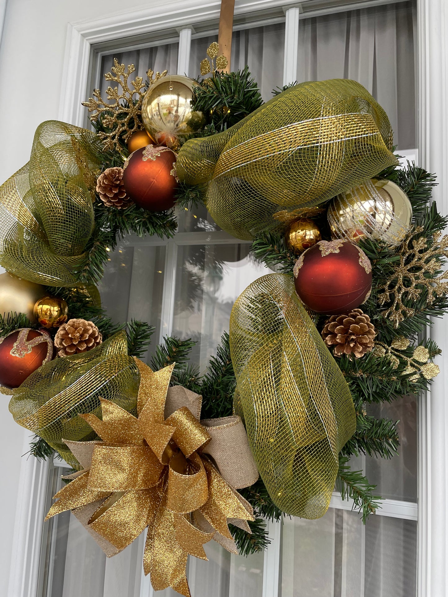 Couronnes de NOËL Boucle OR & lumières