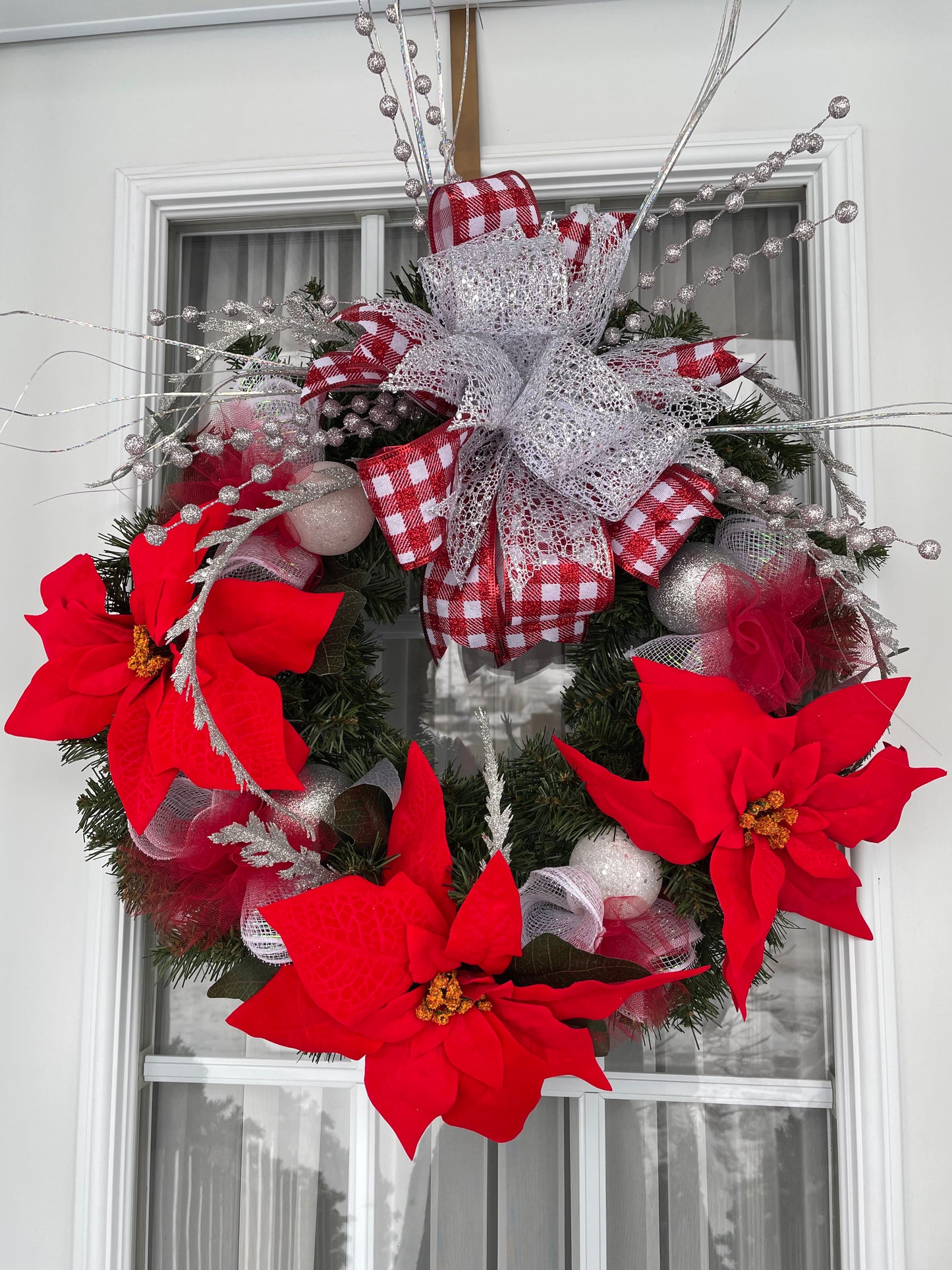 Couronne " NOËL en fleurs"