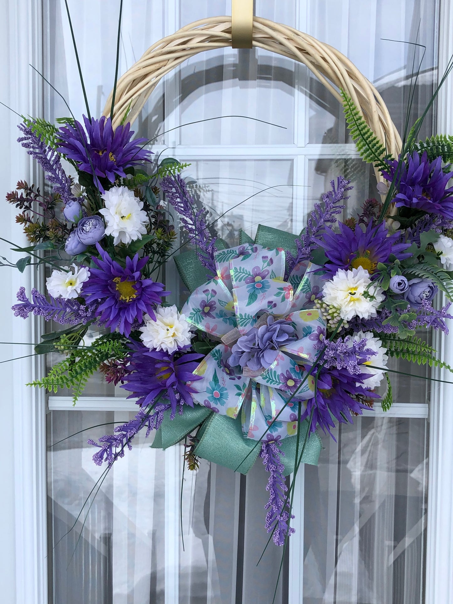 Couronne fleurs mauve