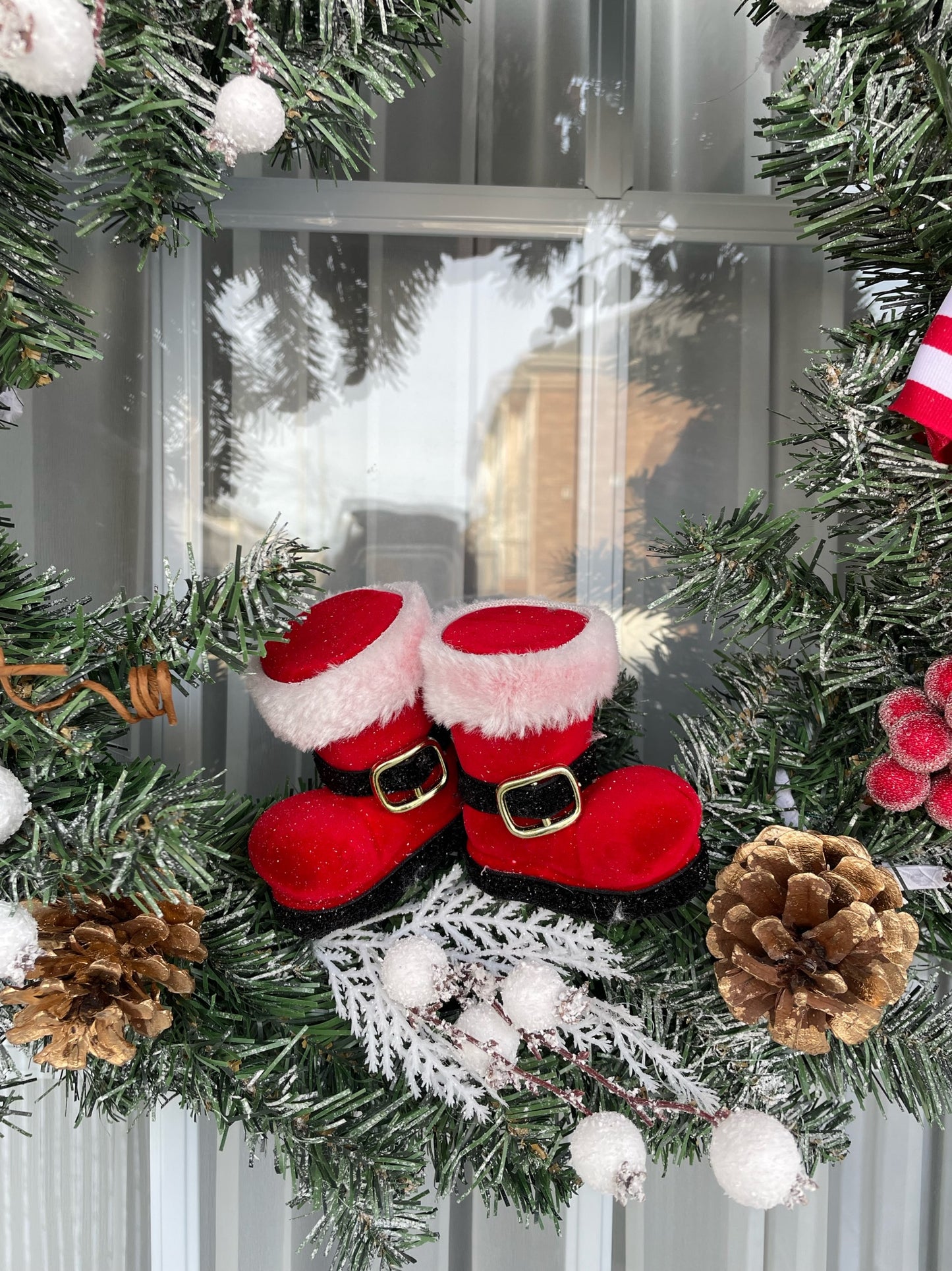 Couronne de NOËL " Les bottes du père NOËL "