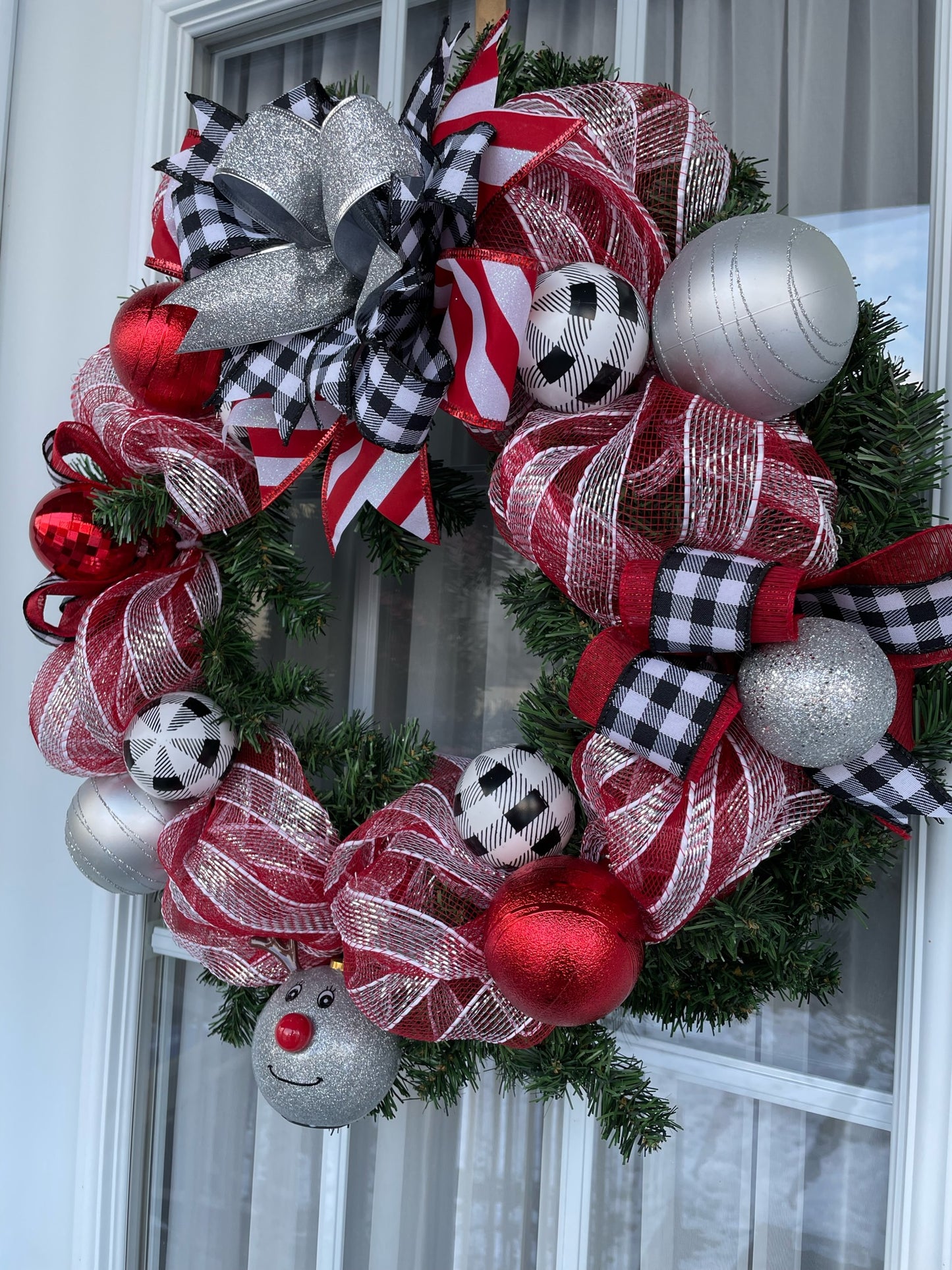 Couronne de Noël " Rudolph & La folie de Noël