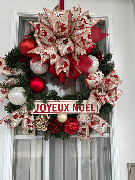 Couronnes de NOËL affiche Joyeux Noel