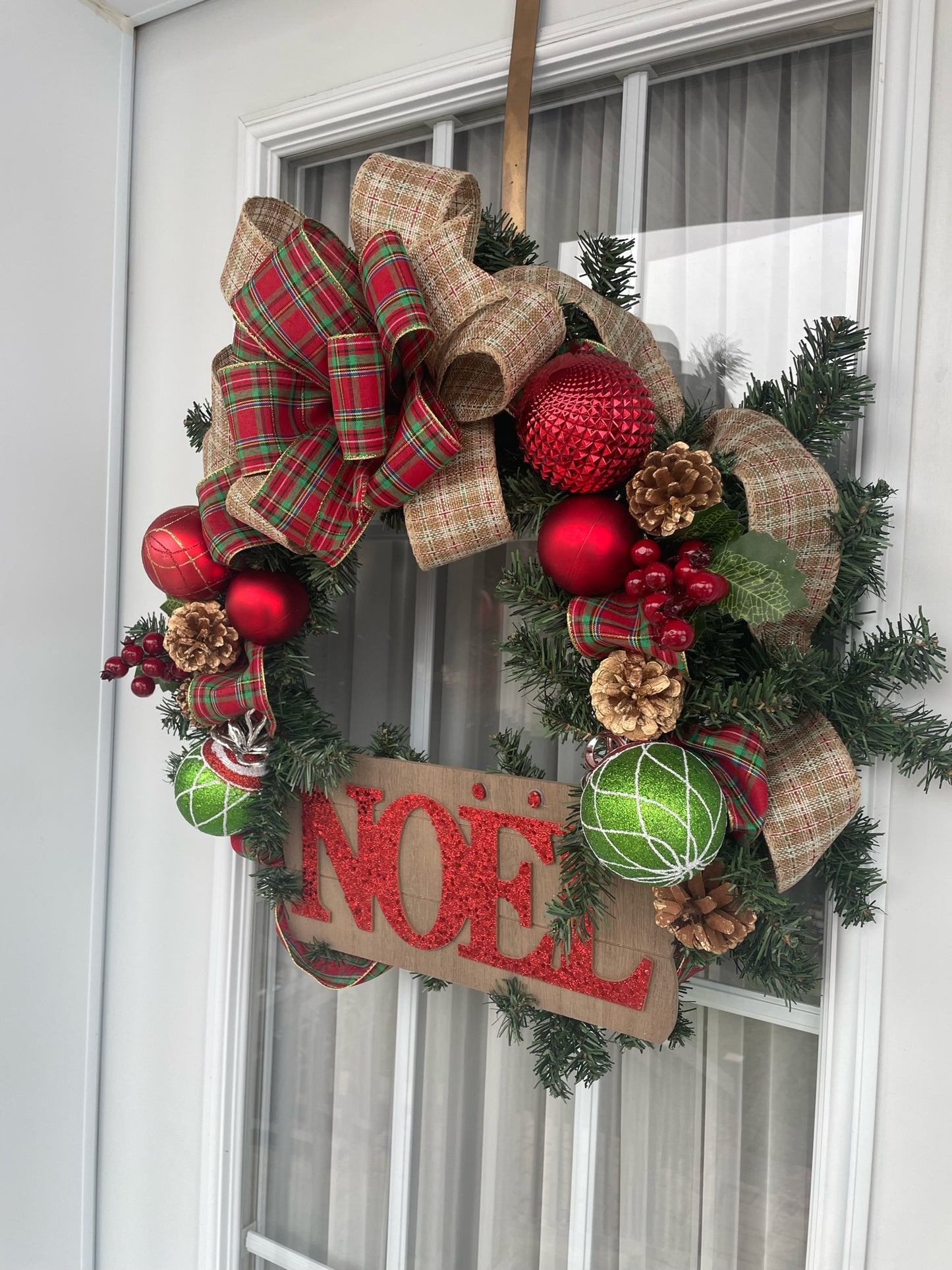 Couronne de Noel " Noel en famille "