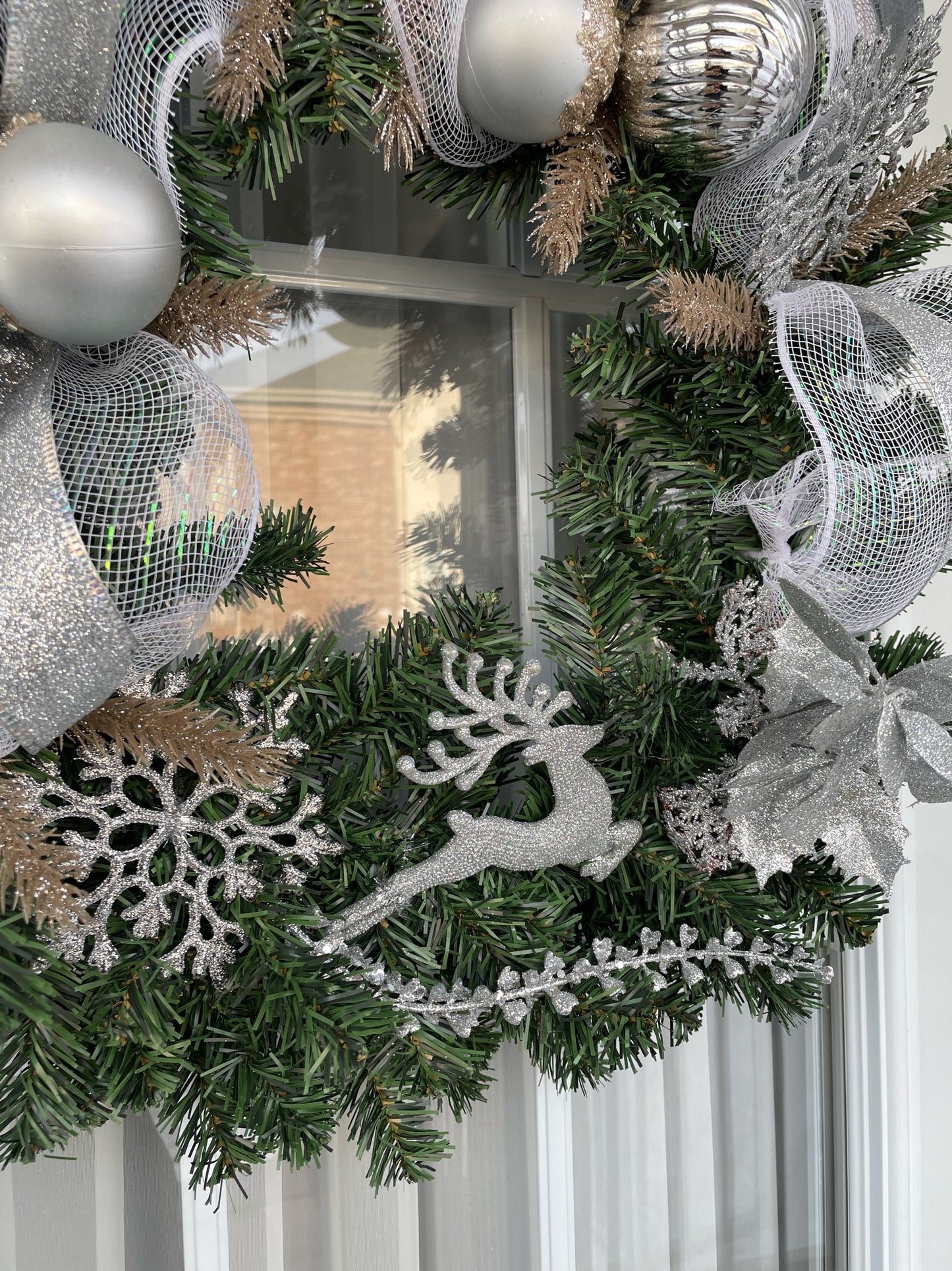 Couronne Noël " Le cerfs dans son argent "