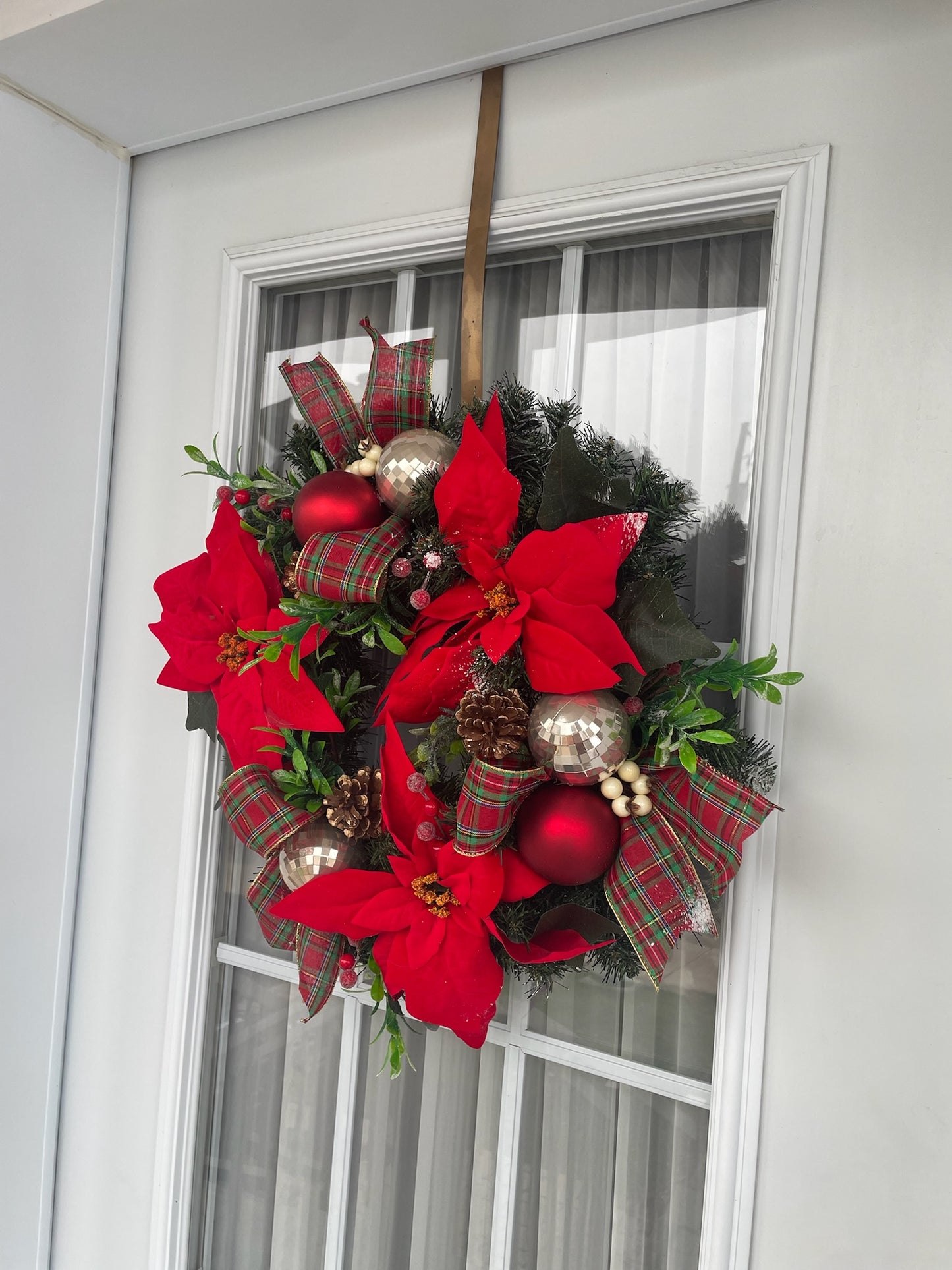 Couronne de Noel " Les poinsettia "