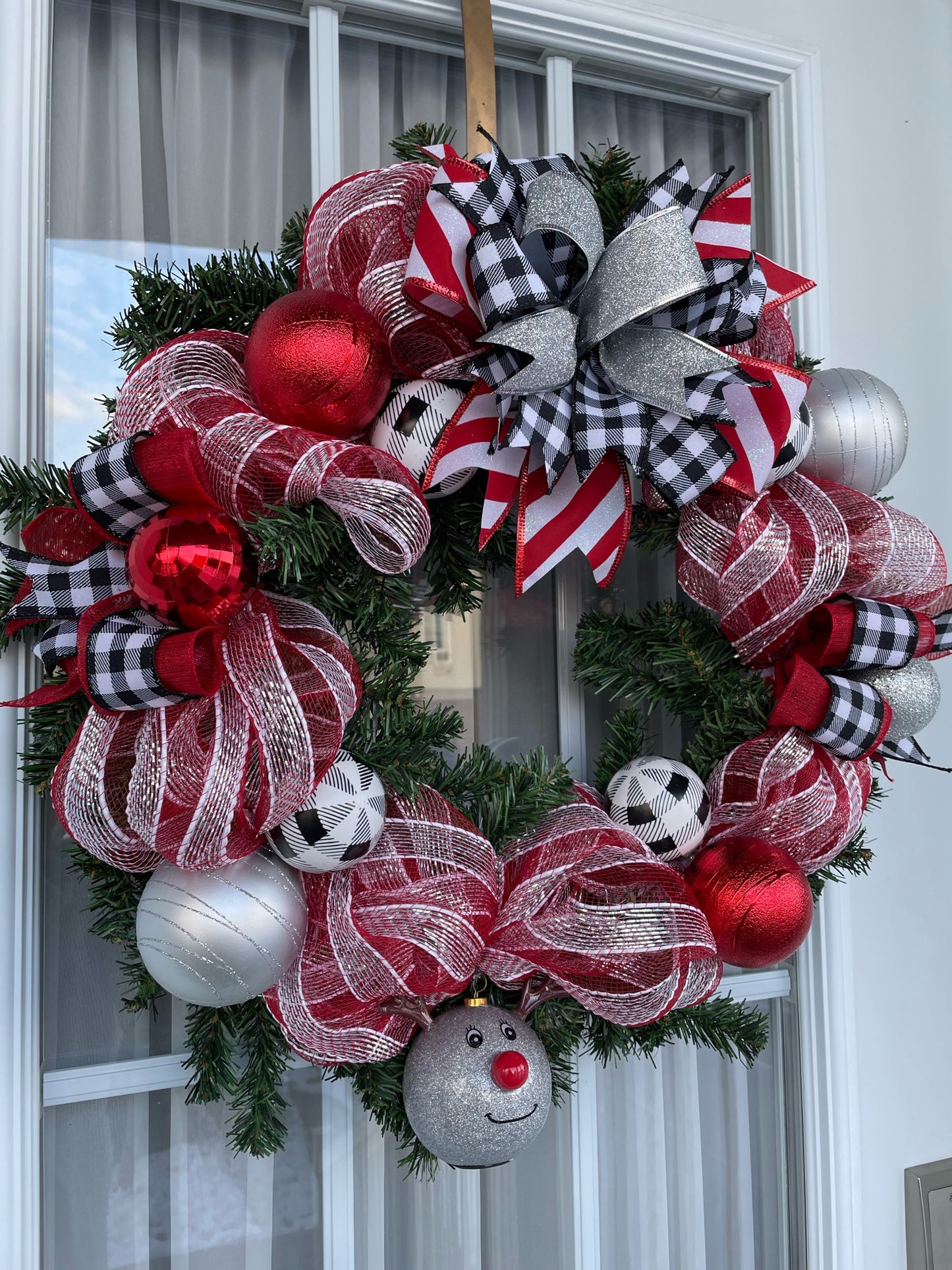 Couronne de Noël " Rudolph & La folie de Noël