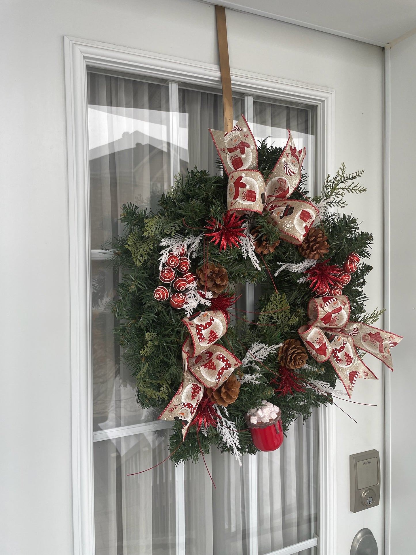 Couronne de Noël " Le Chocolat chaud "