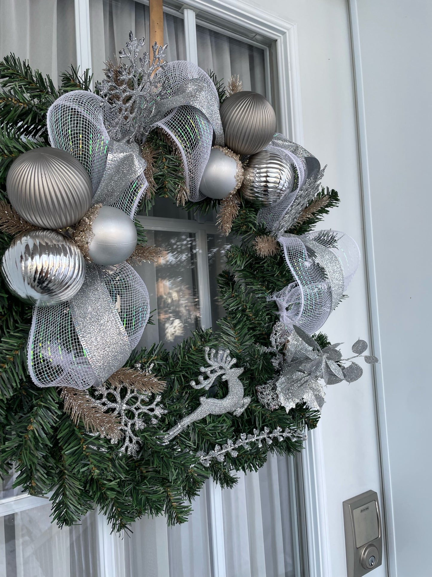 Couronne Noël " Le cerfs dans son argent "