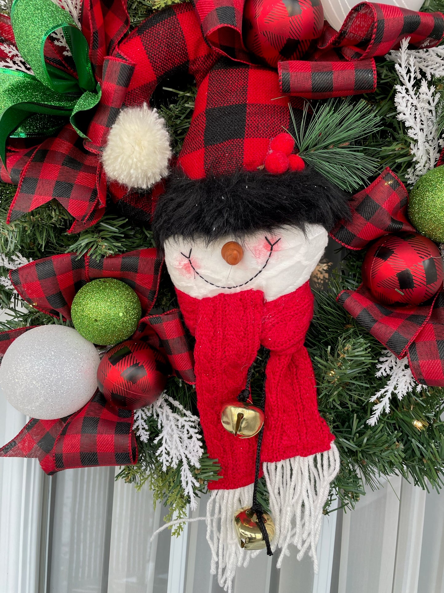 Couronne Noël " Le Bonhomme de neige "