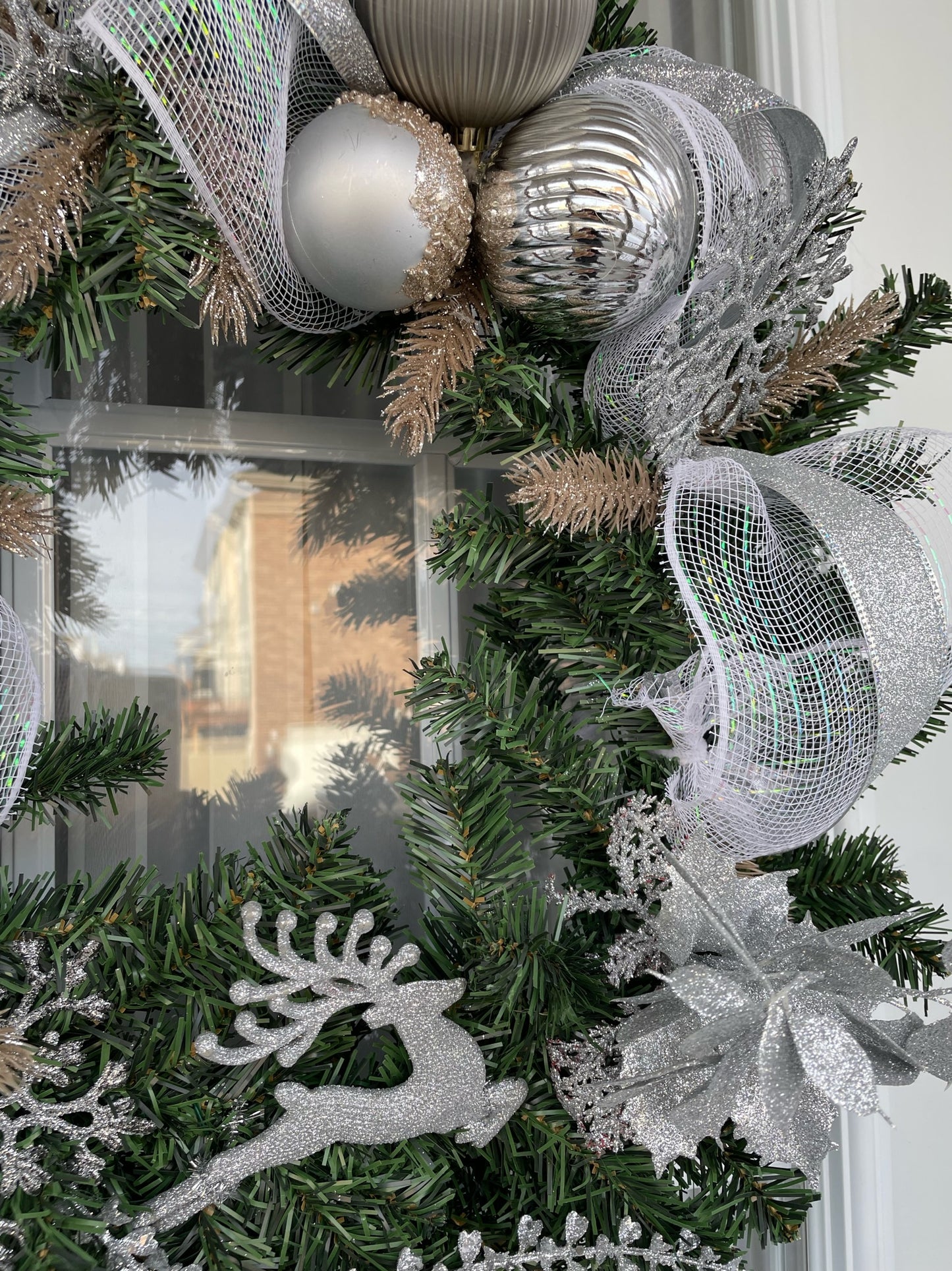 Couronne Noël " Le cerfs dans son argent "