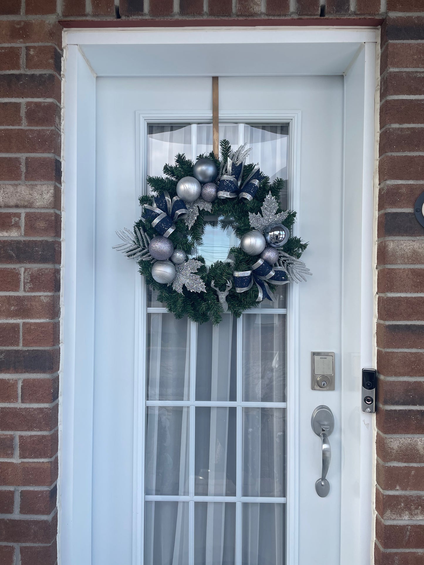 Couronne de Noël " Renne au nez d'argent "
