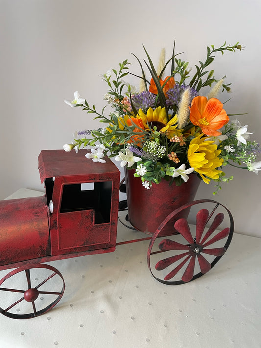 Centre de table " Auto Rouge"