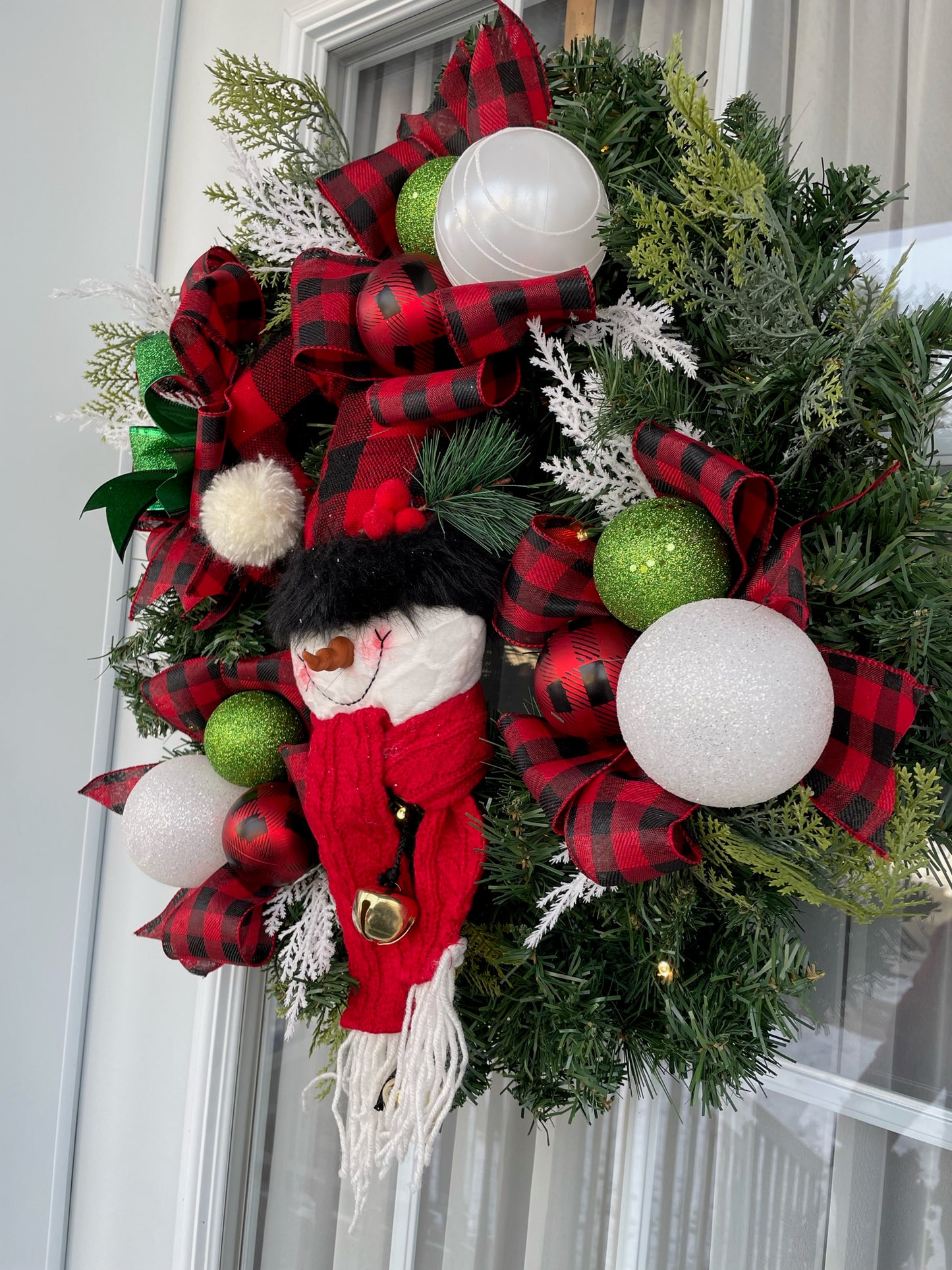 Couronne Noël " Le Bonhomme de neige "