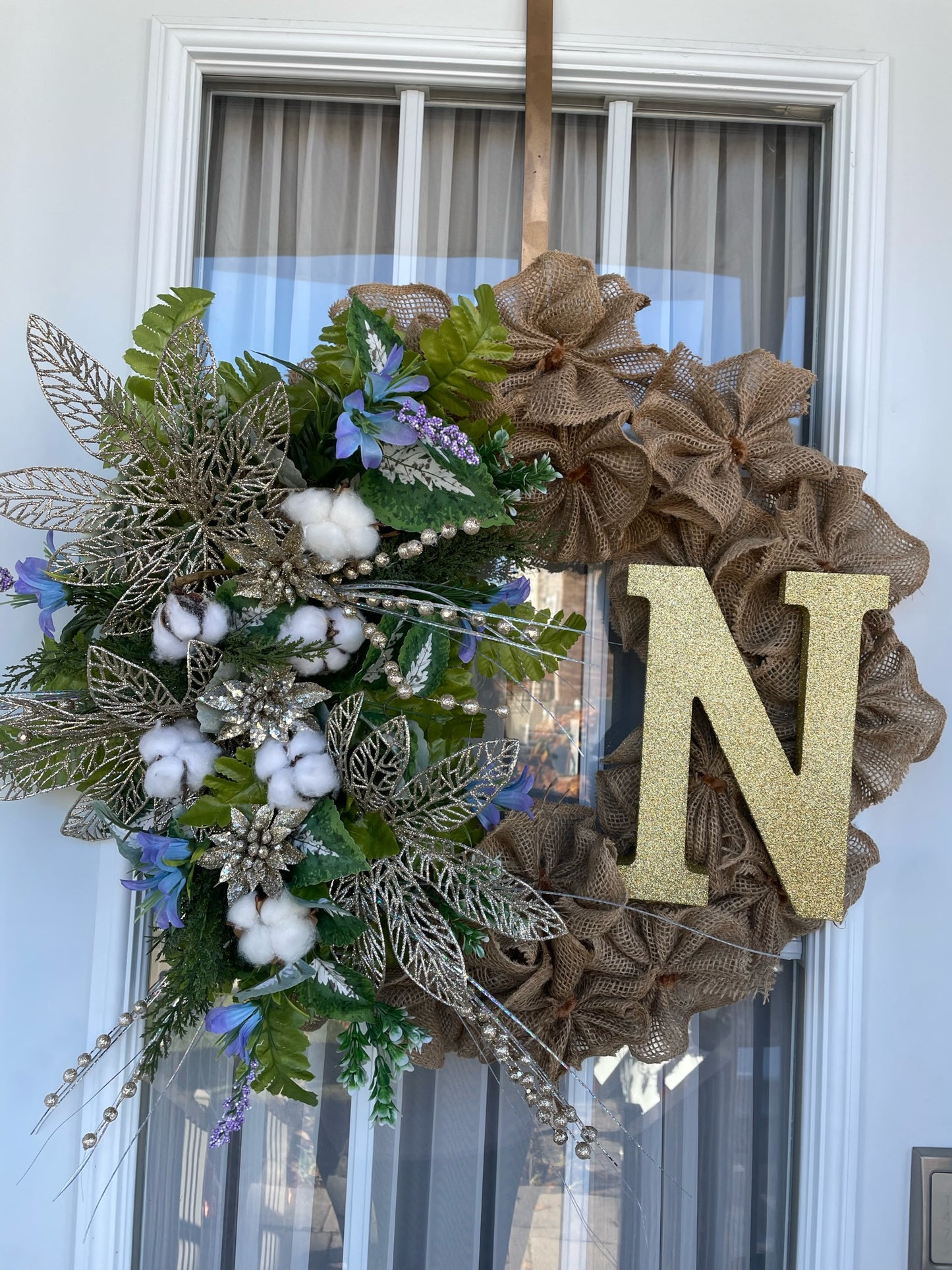Couronne de noel " Noel & Jute "