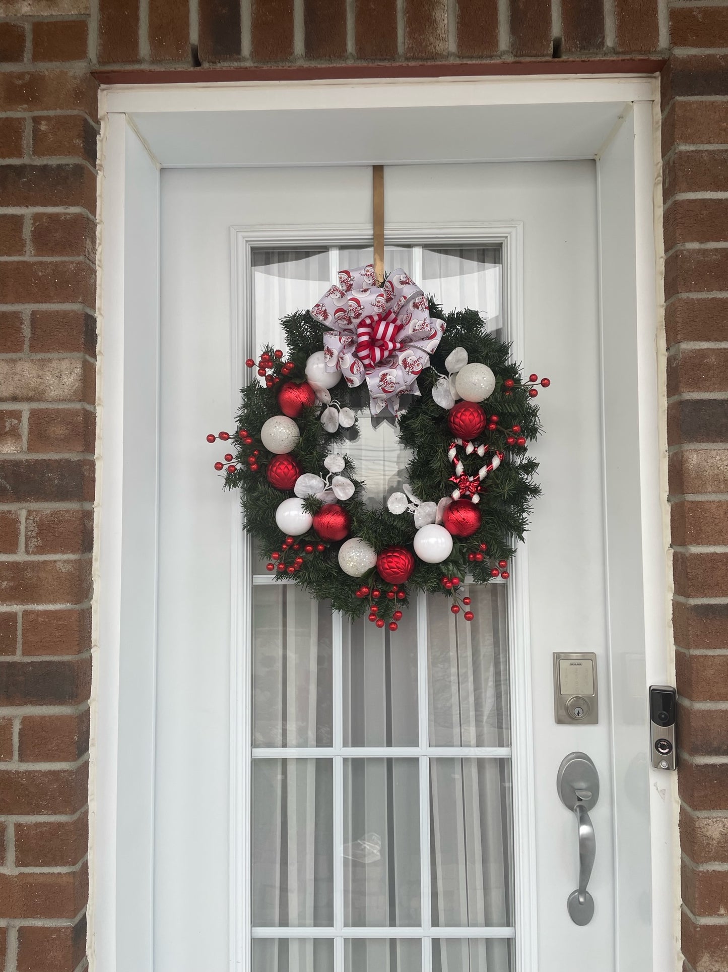 Couronne de Noel " Canne en bonbon "