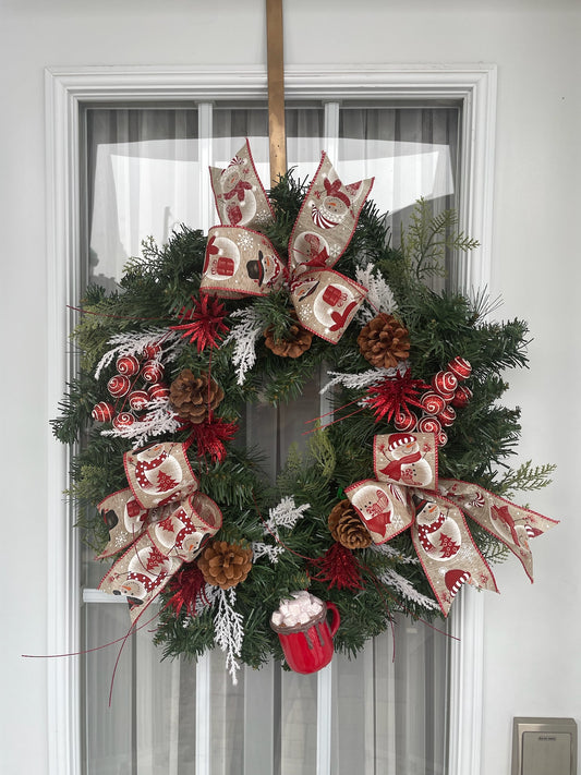 Couronne de Noël " Le Chocolat chaud "