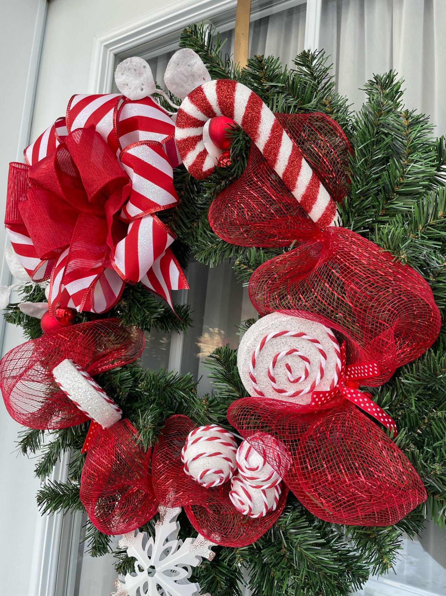 Couronne Noël " Les bonbons de Noël "