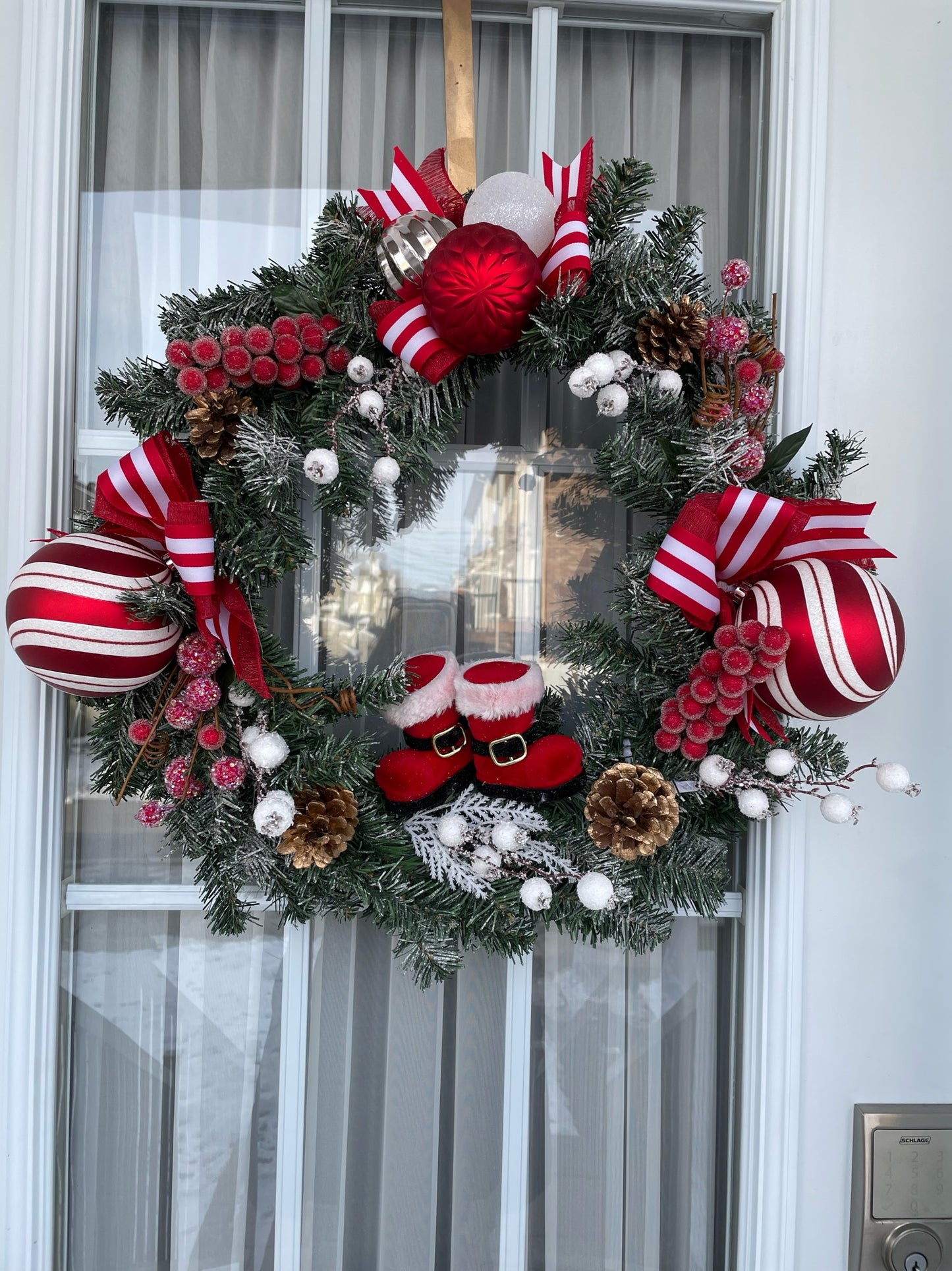 Couronne de NOËL " Les bottes du père NOËL "