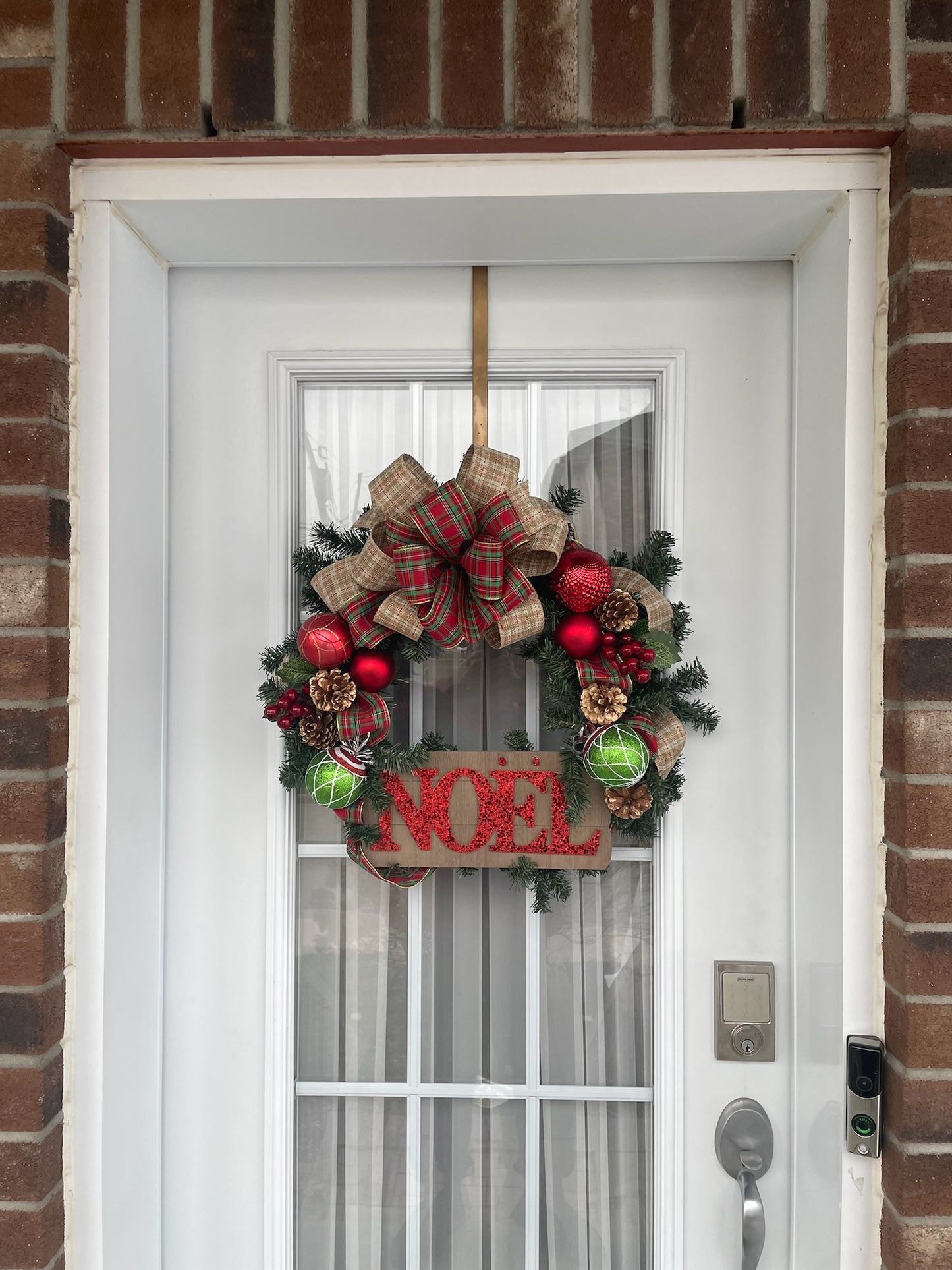 Couronne de Noel " Noel en famille "