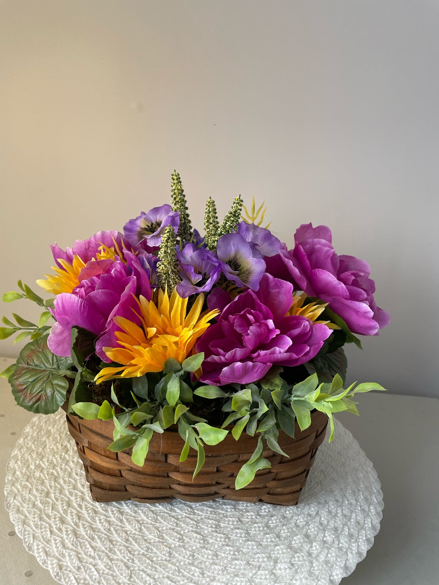 Panier de fleurs " Éclat du printemps "