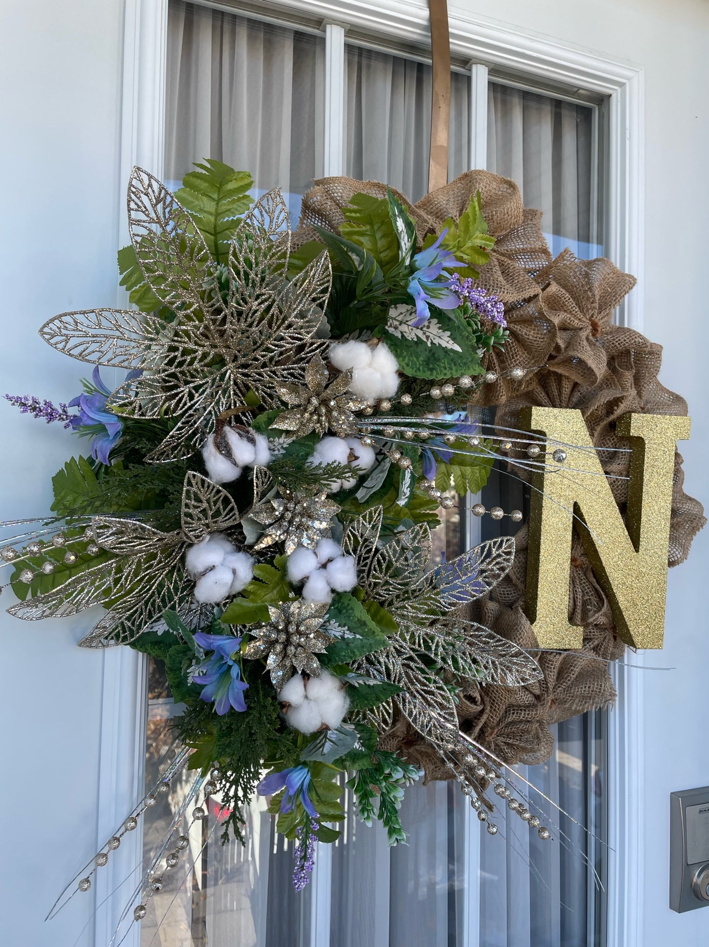 Couronne de noel " Noel & Jute "