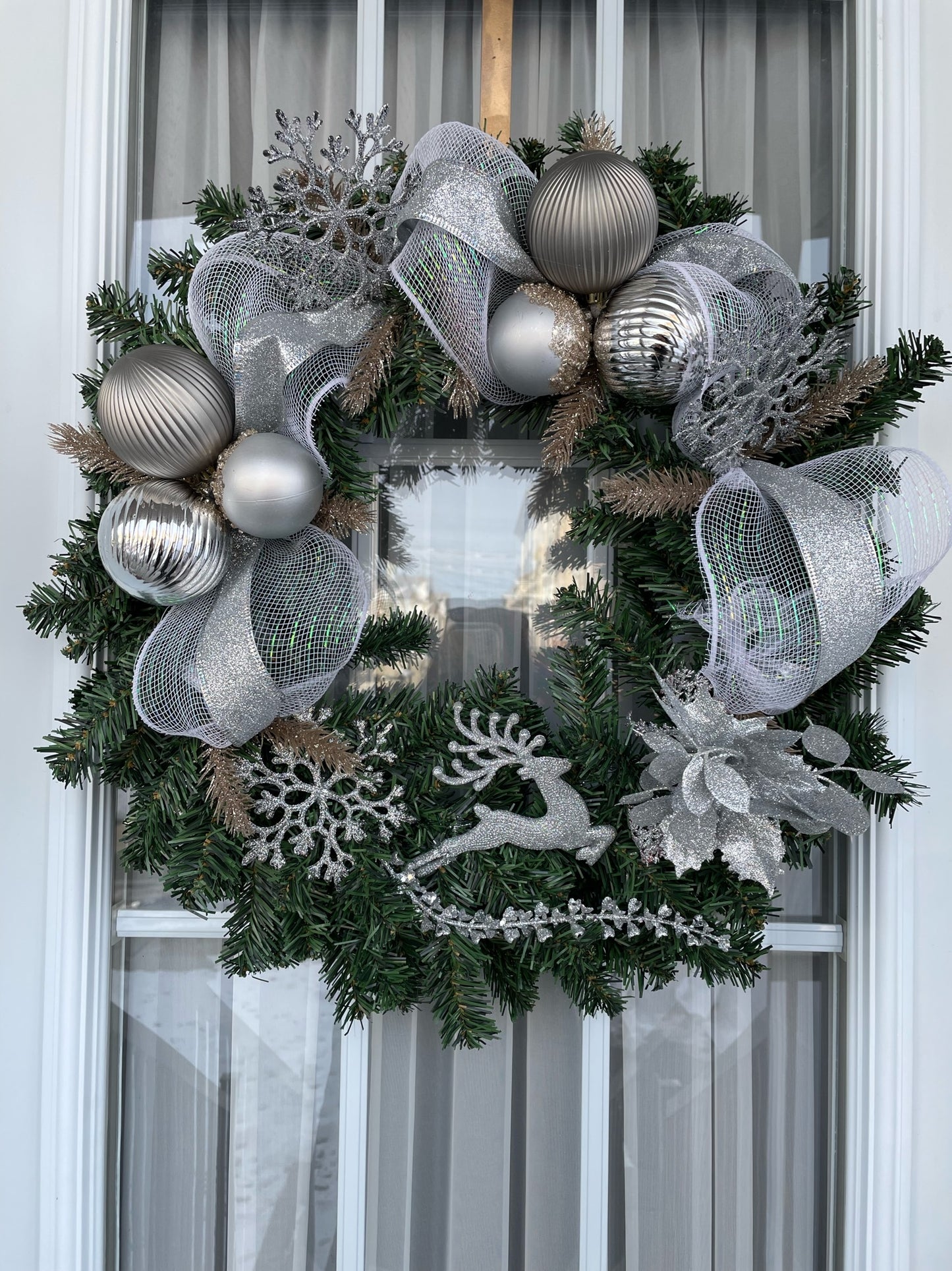 Couronne Noël " Le cerfs dans son argent "