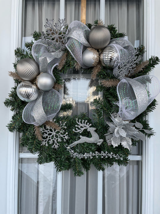 Couronne Noël " Le cerfs dans son argent "