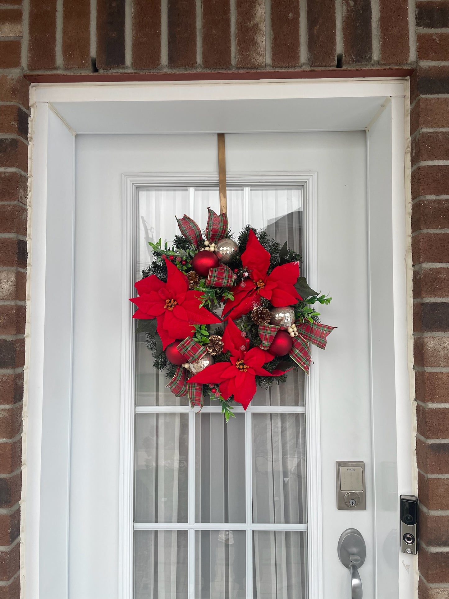 Couronne de Noel " Les poinsettia "