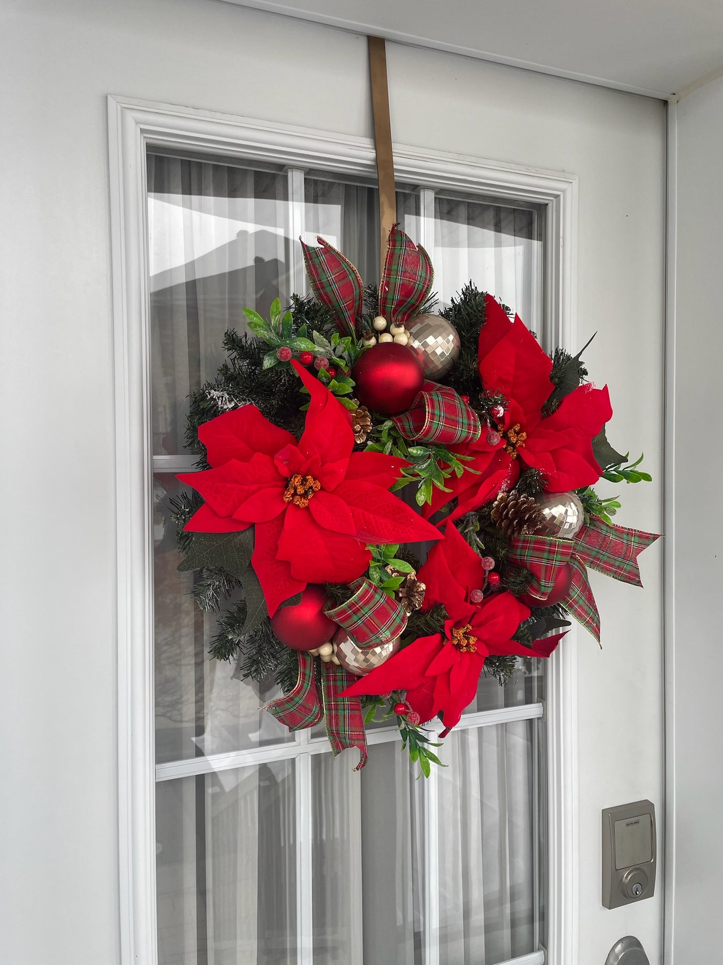 Couronne de Noel " Les poinsettia "