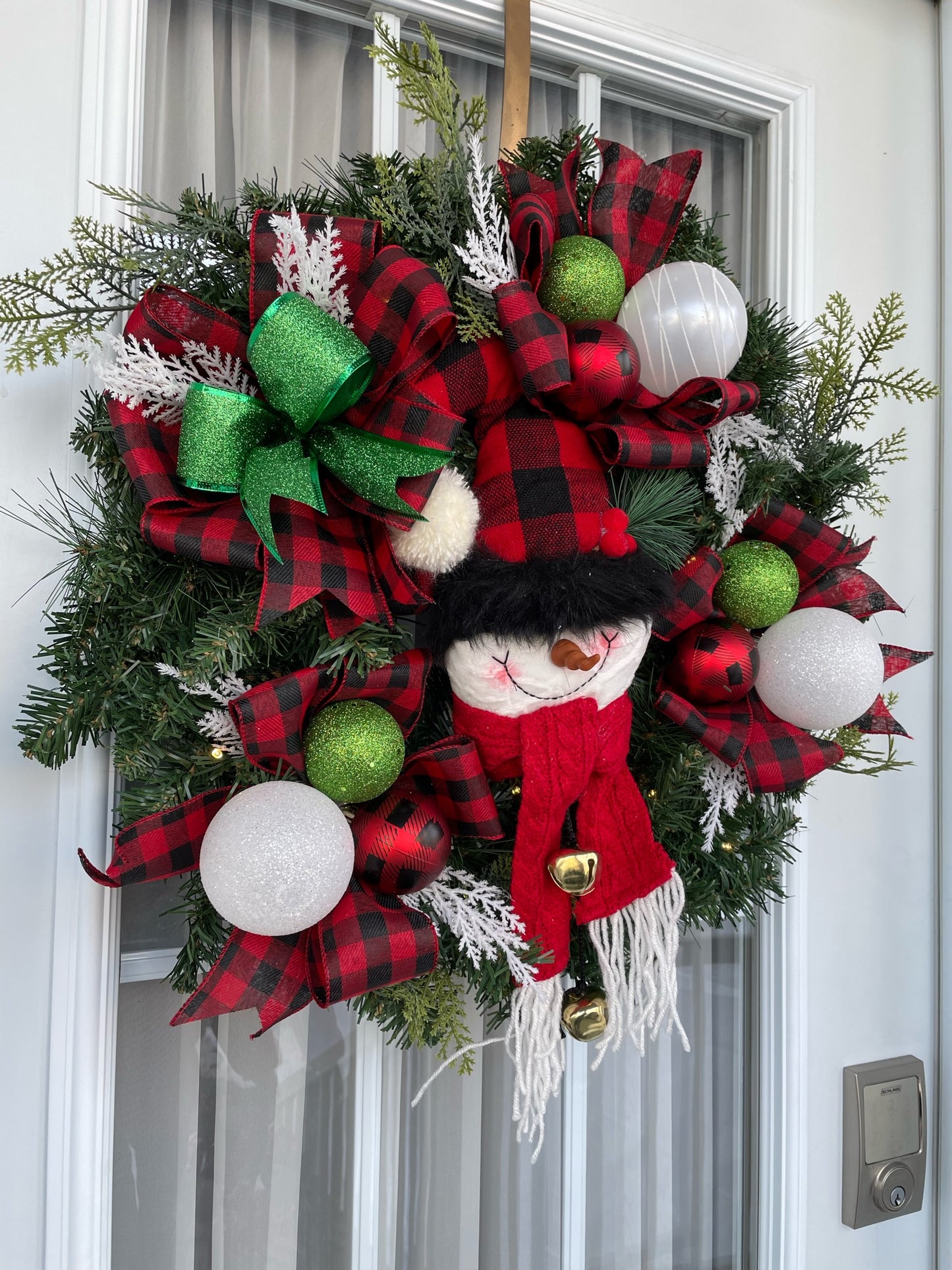 Couronne Noël " Le Bonhomme de neige "