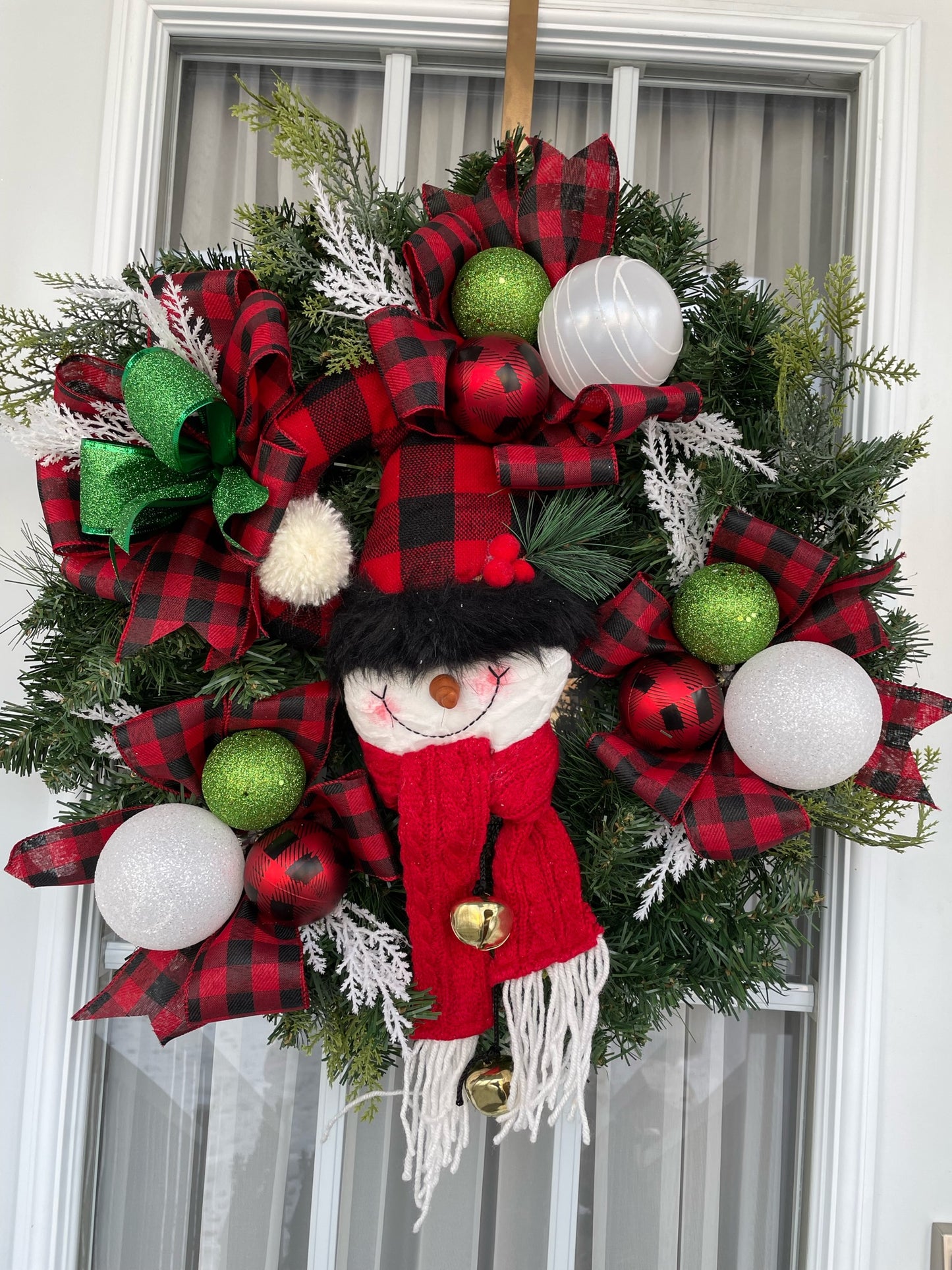 Couronne Noël " Le Bonhomme de neige "