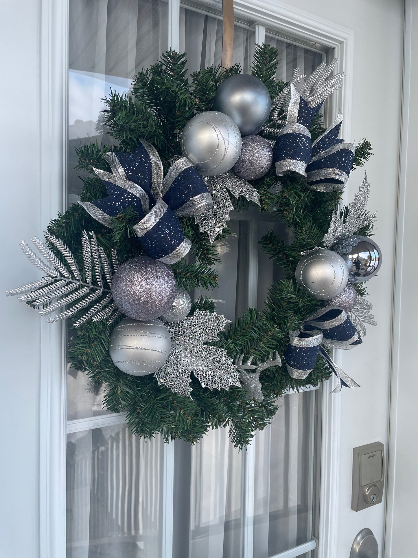 Couronne de Noël " Renne au nez d'argent "