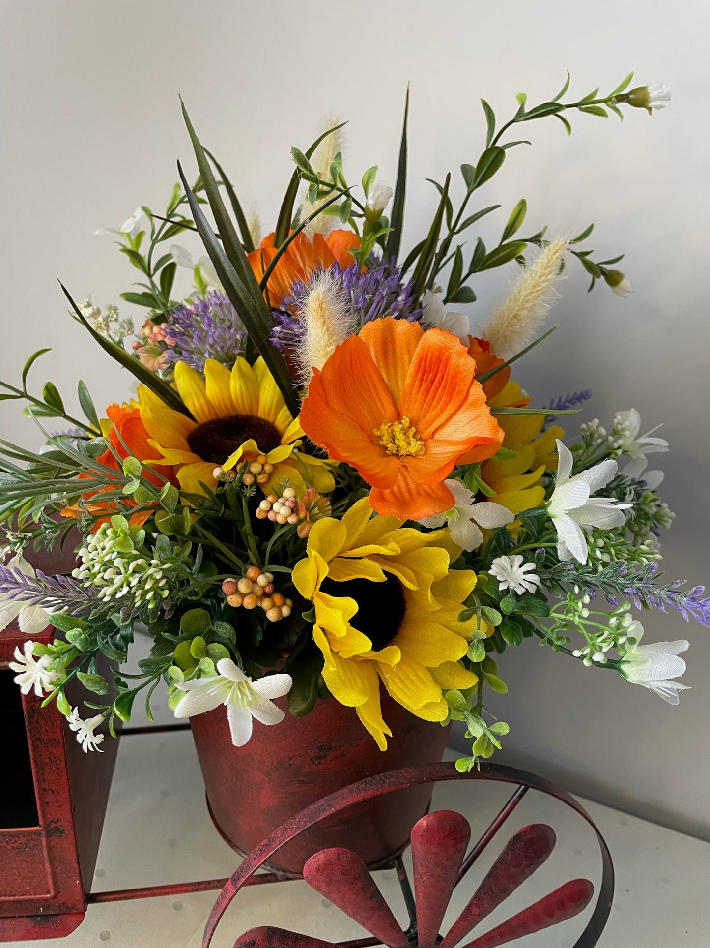 Centre de table " Auto Rouge"